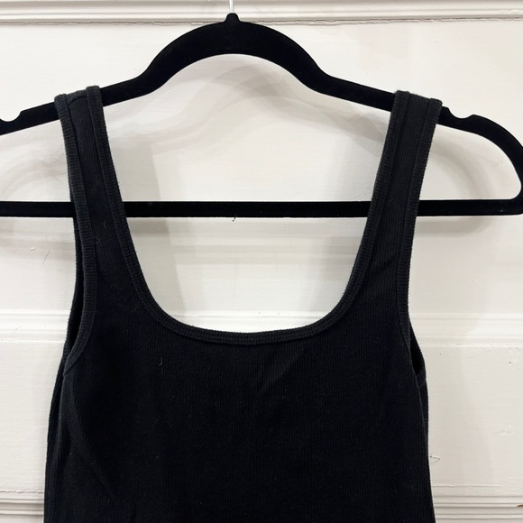 Abercrombie & Fitch Black Ribbed Basic Square Neck Tank Top - Sz Small - Picture 7 of 11